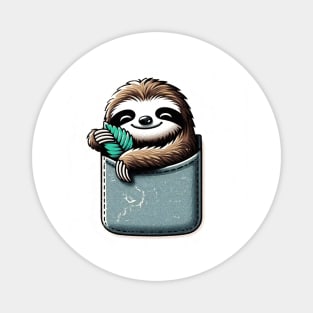 Kawaii Pocket Sloth Magnet